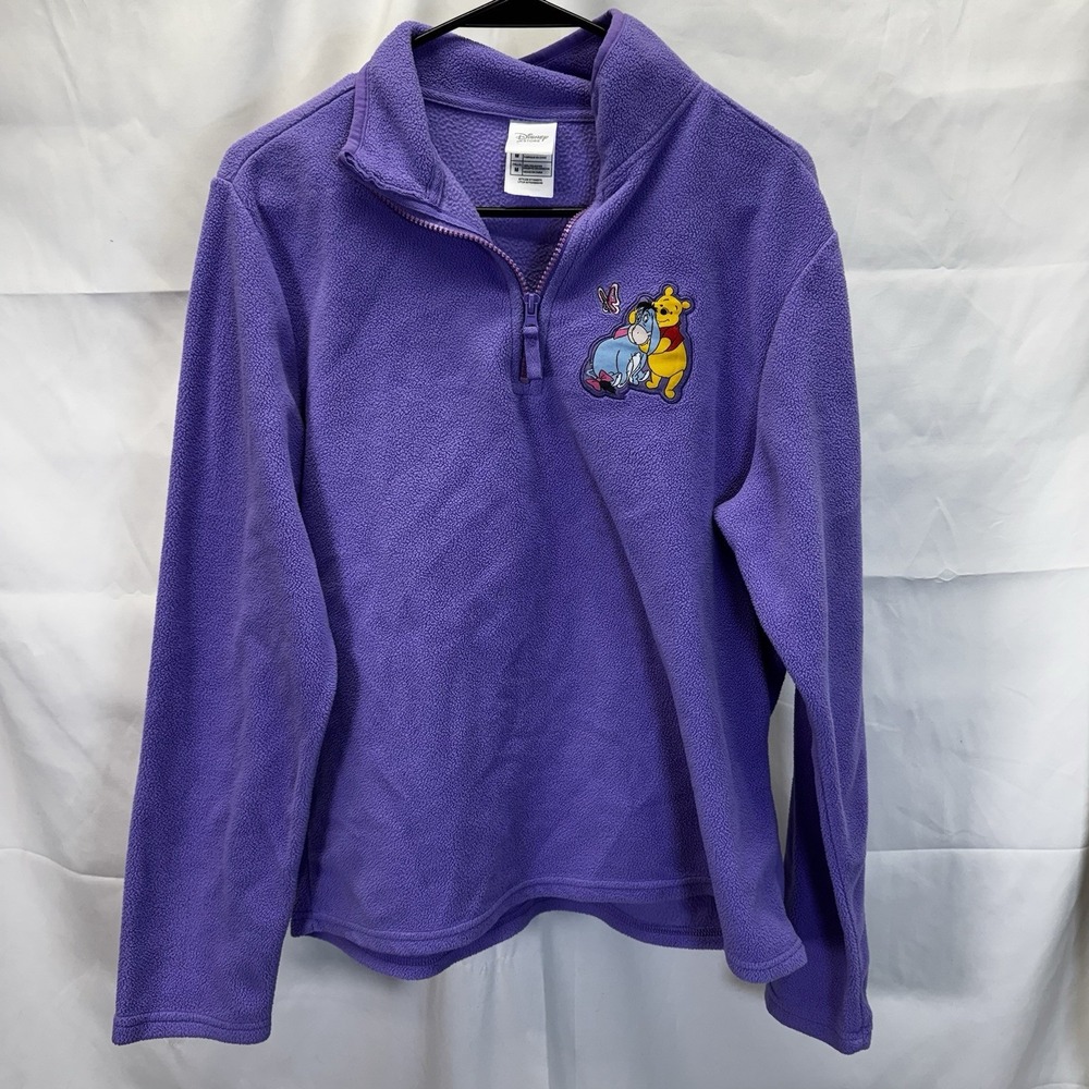 1990s Disney Store Winnie the Pooh Purple Fleece Pullover Womens‎ Medium